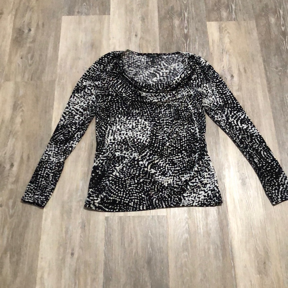 daisy fuentes Black and White Top